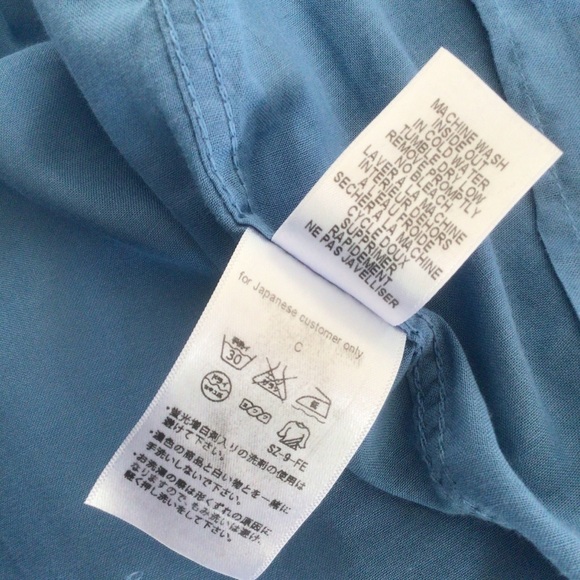 FRANK & EILEEN BLUE BUTTON UP COTTON SHIRT SIZE XS - Picture 9 of 11